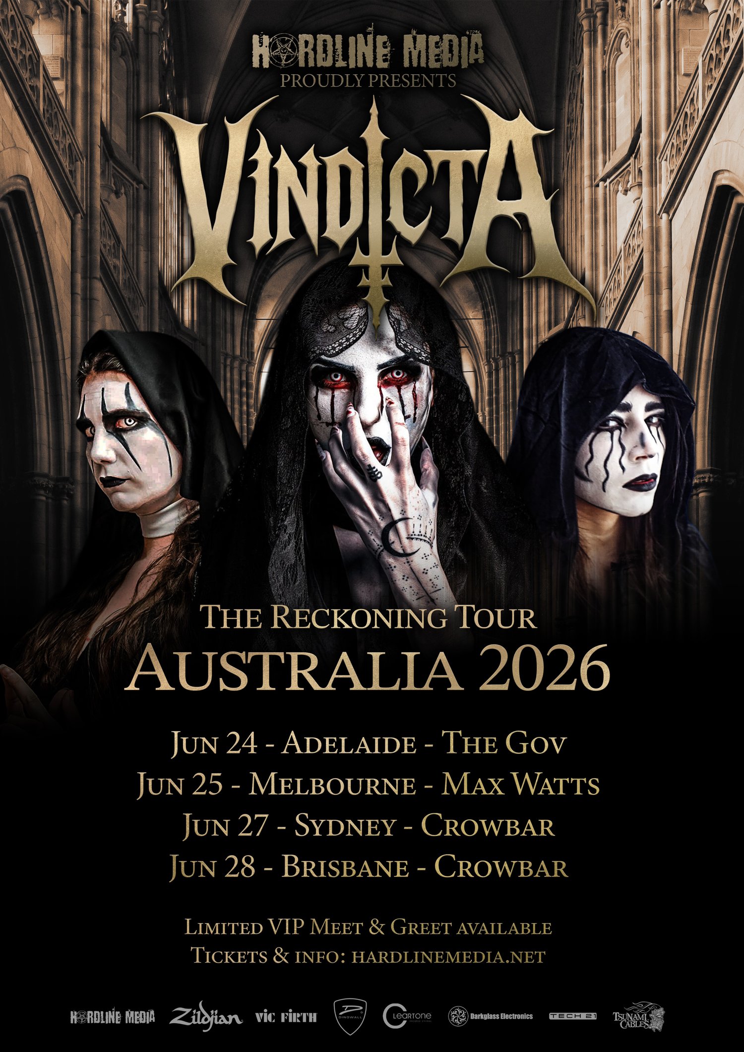 Image of VINDICTA - Australian Tour Poster - A3 Size