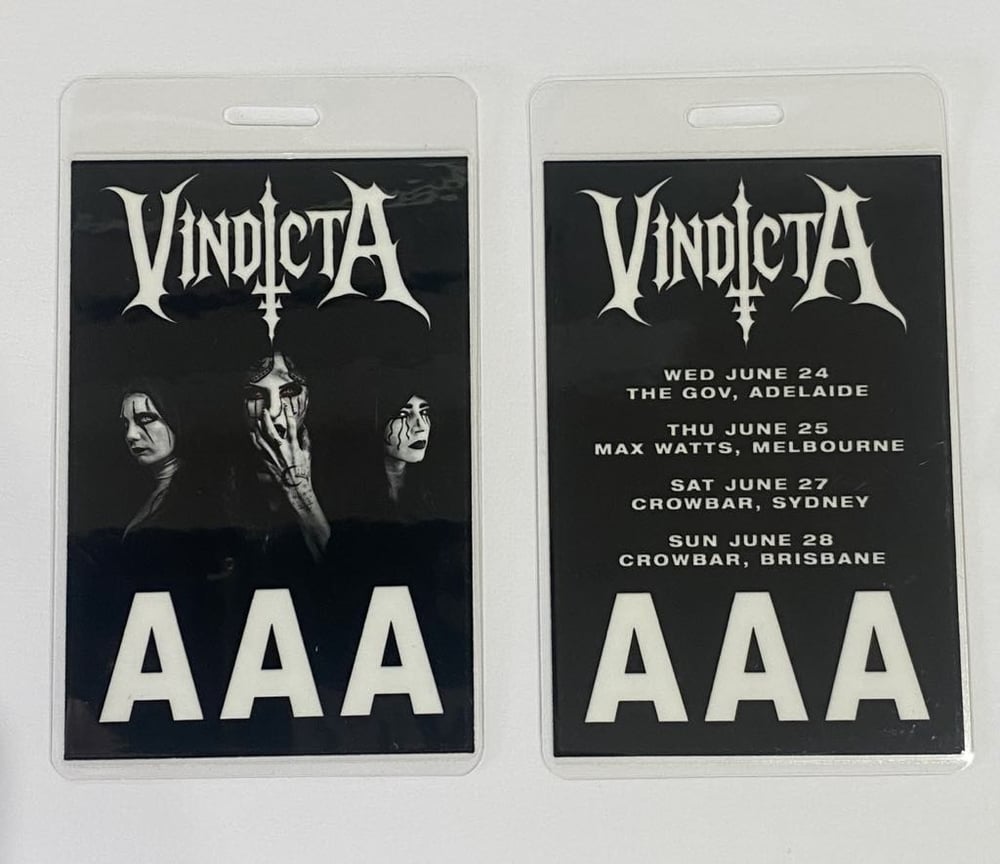 Image of VINDICTA - Australian Tour Triple AAA - Laminate