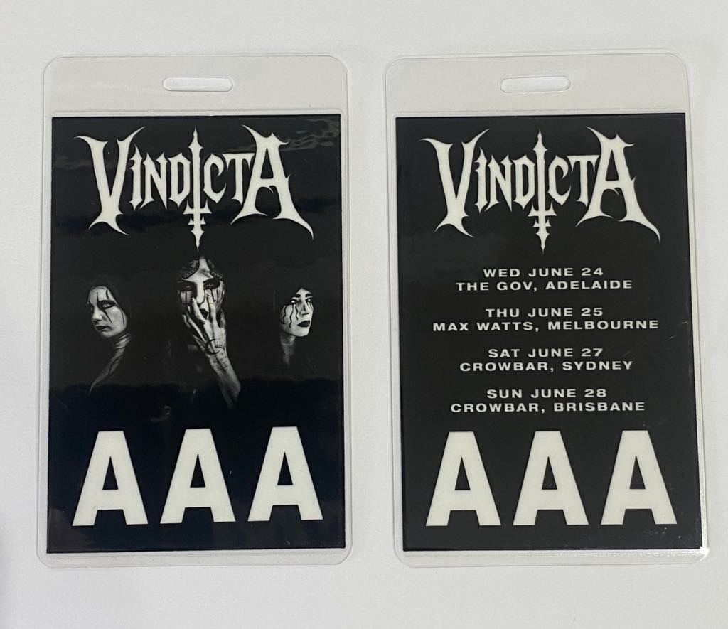 Image of VINDICTA - Australian Tour Triple AAA - Laminate