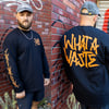 "What a Waste" Longsleeve Black/Orange