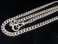Image 3 of EDWARDIAN 9CT YELLOW GOLD CHAIN 17 INCHES 32.6G HALLMARKED EVERY LINK