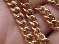 Image 5 of EDWARDIAN 9CT YELLOW GOLD CHAIN 17 INCHES 32.6G HALLMARKED EVERY LINK