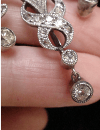 Image 3 of EDWARDIAN 18CT SILVER DIAMOND LAVALIERE PENDANT 2.50ct 