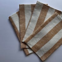 Image 2 of New Òrdha (gold) Striped Linen Tea towels