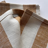 Image 3 of New Òrdha (gold) Striped Linen Tea towels
