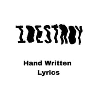 Handwritten lyrics
