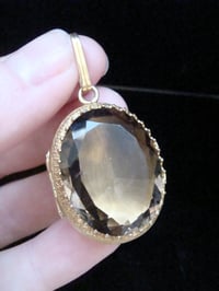 Image 1 of VICTORIAN 18CT YELLOW GOLD CITRINE LOCKET PENDANT