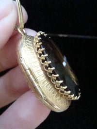Image 2 of VICTORIAN 18CT YELLOW GOLD CITRINE LOCKET PENDANT
