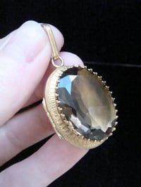 Image 3 of VICTORIAN 18CT YELLOW GOLD CITRINE LOCKET PENDANT