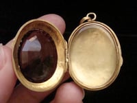 Image 7 of VICTORIAN 18CT YELLOW GOLD CITRINE LOCKET PENDANT