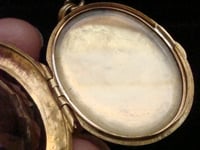 Image 8 of VICTORIAN 18CT YELLOW GOLD CITRINE LOCKET PENDANT