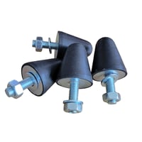 Image 1 of Rubber Cone Buffer / Bump Stop threaded stud Anti Vibration Mount