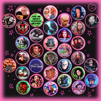 Image 1 of Horror Button Badges 