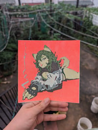 Image 3 of Mini furry 4 color square riso prints 
