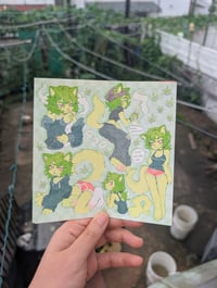 Image 2 of Mini furry 4 color square riso prints 