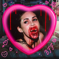 Jennifer Check Heart Button Badge