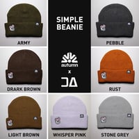Autumn Simple Beanie - Skull & Flowers