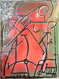 "Woman In The Sunset With Flowers White & Crisp" by America Martin