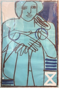 "Woman With Feet In Water" by America Martin