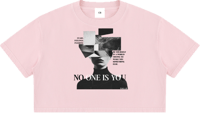 Image 2 of Heavy Mineral Wash Crop "NO ONE IS YOU" T-shirt 275gsm|8.1oz