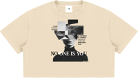 Image 1 of Heavy Mineral Wash Crop "NO ONE IS YOU" T-shirt 275gsm|8.1oz