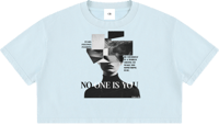 Image 3 of Heavy Mineral Wash Crop "NO ONE IS YOU" T-shirt 275gsm|8.1oz