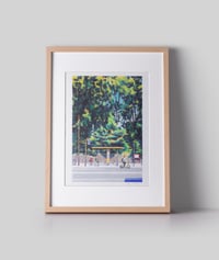 Image 3 of Kyōto-gosho bus stop (giclee print, A5)