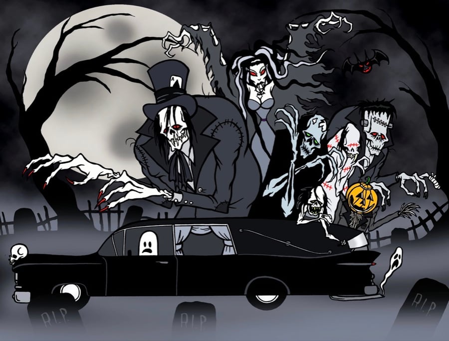 Image of NEW! A Haunting we will go!  - signed print 