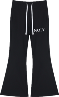 Image 2 of Drawstring Flared Leg "NOIY" Pants 310gsm|9.1oz