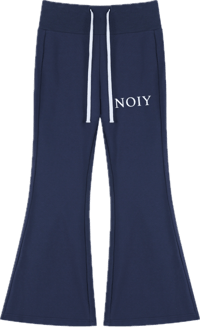 Image 1 of Drawstring Flared Leg "NOIY" Pants 310gsm|9.1oz