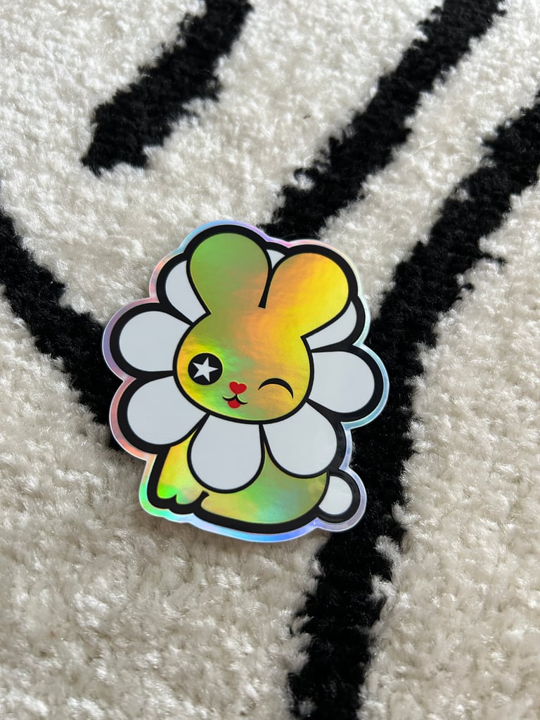 Flower Bunny Sticker