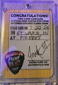 Image 2 of FT WAYNE, IN  STAGE PLAYED PICK/ CARD COMBO