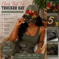 Clock That Tea Camo Trucker Hat