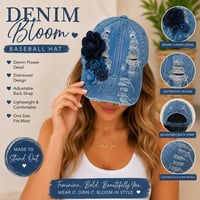 Distressed Denim Baseball Hat