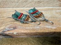 Image 7 of Roman glass and gemstones earrings 