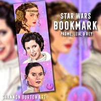 Image 1 of BOOOKMARK - Women of Star Wars (Padme, Leia Organa, Rey)