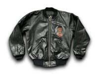 Image 2 of Harley Davidson 90th Anniversary 1993 Made in USA 100% leather black bomber jacket 
