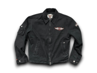Image 2 of Harley Davidson Milwaukee WI vintage 2004 canvas black bomber jacket 