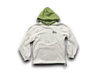 Image 2 of Stussy vintage 2000s made in USA white and green two tone hoodie NEW