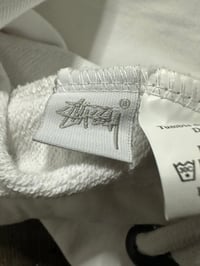 Image 4 of Stussy vintage 2000s made in USA white and green two tone hoodie NEW