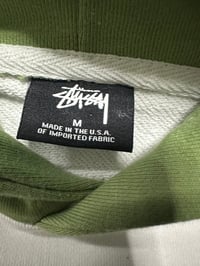 Image 5 of Stussy vintage 2000s made in USA white and green two tone hoodie NEW