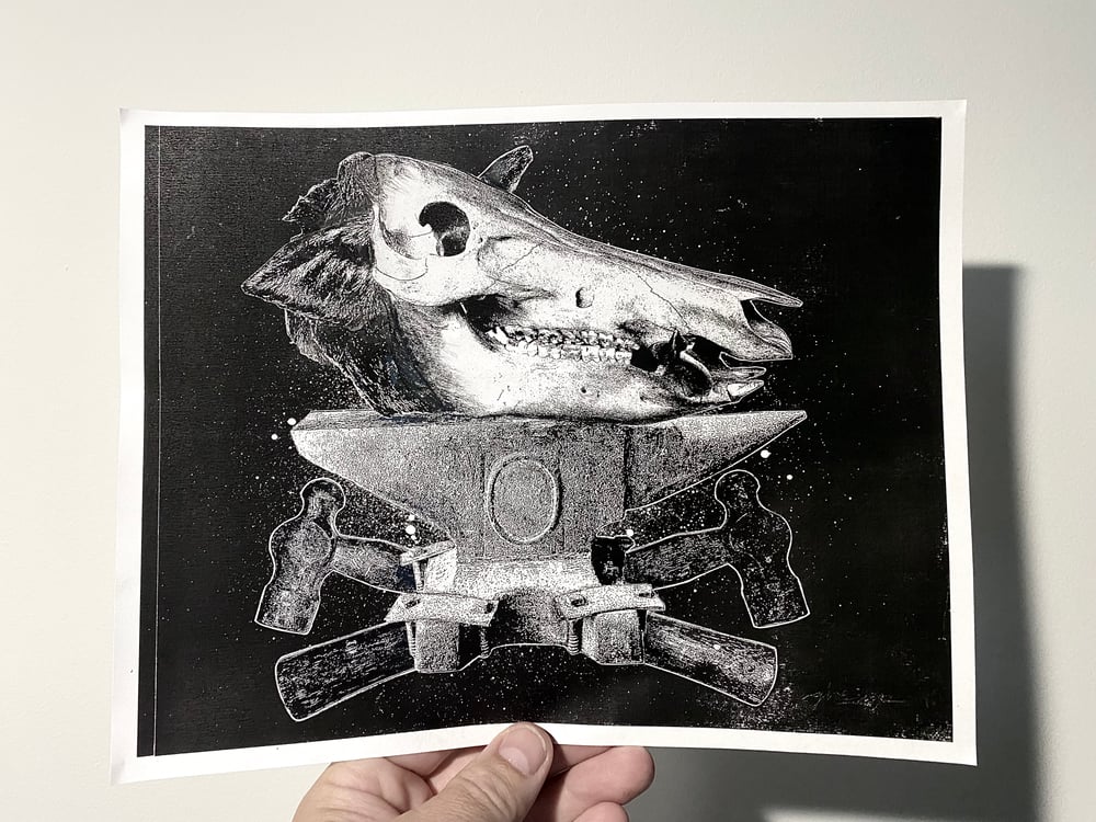 Image of 'hammer hog' original collage