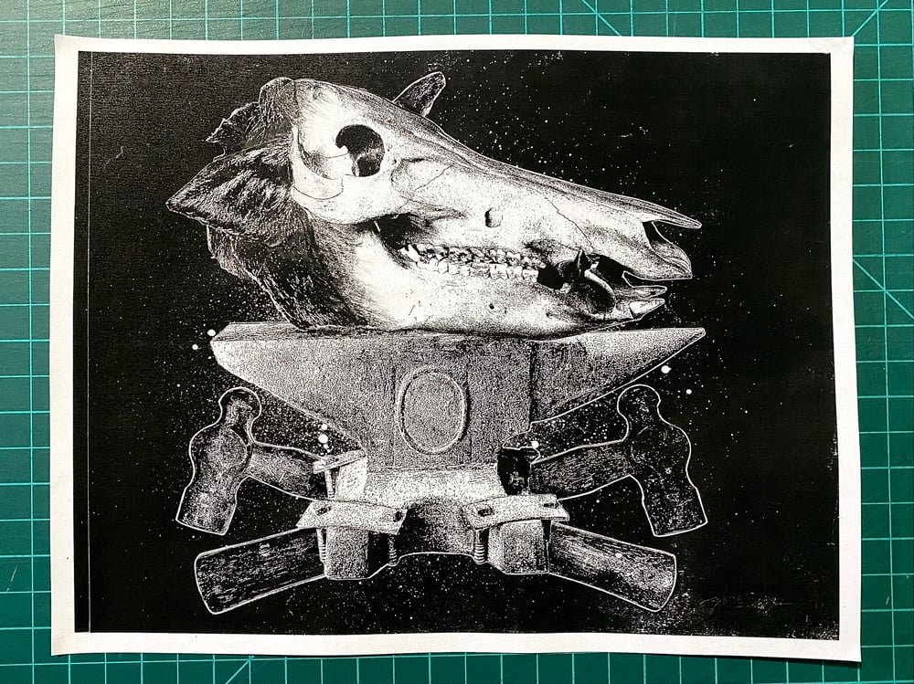 Image of 'hammer hog' original collage