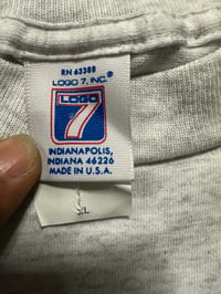 Image 3 of New Jersey Devils vintage 90s Logo 7 ash grey t-shirt Deadstock 