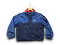 Image 1 of Tommy Hilfiger Vintage 90s Windbreaker Hooded blue Jacket