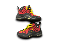 Image 1 of NIKE AIR BAKIN 316383 001 'BLACK RED' 2013 RARE SIZE
