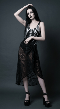 Image 1 of Shadow Lace - Black Lace Sarong
