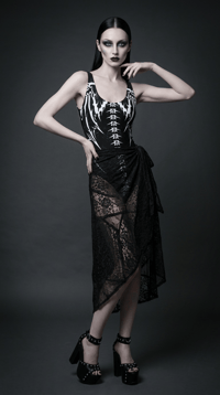 Image 3 of Shadow Lace - Black Lace Sarong