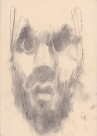 Image 2 of Across - Sketchbook Drawing in Charcoal on Paper 