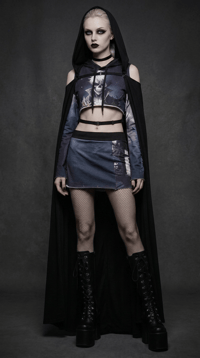 Image 2 of Shadow Reaper - Black Hooded Cloak